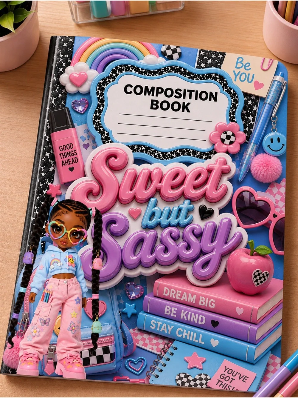 Slay the School Day Personalized Composition Notebook Collection